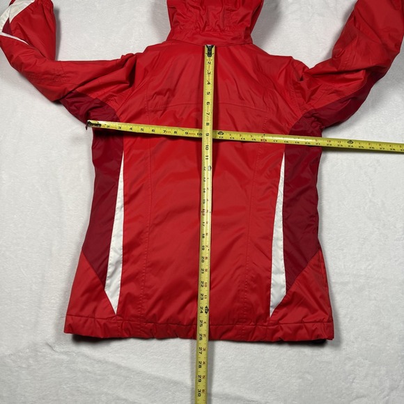 Columbia Jacket Womens Medium Red Interchange 3-in-1 Fleece Hooded Storm Dry Ski - Picture 15 of 16